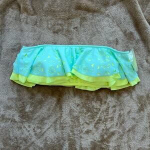 Victoria’s‎ Secret PINK Ruffled Bikini Swim Top Size Large Women’s Yellow Blue